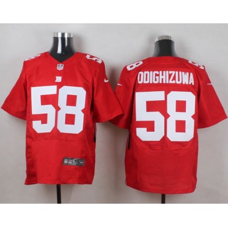 Giants #58 Owa Odighizuwa Red Alternate Men's Stitched NFL Elite Jersey