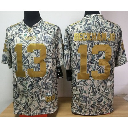 Giants #13 Odell Beckham Jr Dollar Fashion Men's Stitched NFL Elite Jersey