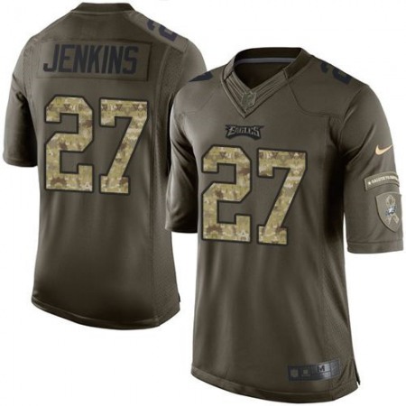 Eagles #27 Malcolm Jenkins Green Men's Stitched NFL Limited Salute to Service Jersey