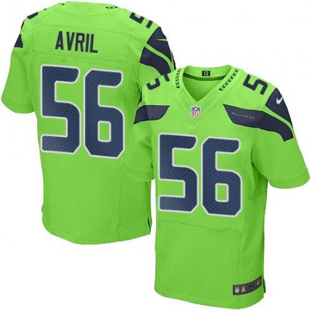 Seahawks #56 Cliff Avril Green Men's Stitched NFL Elite Rush Jersey