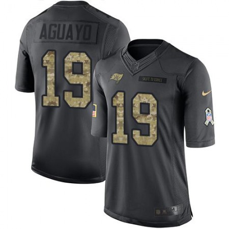 Buccaneers #19 Roberto Aguayo Black Men's Stitched NFL Limited 2016 Salute to Service Jersey