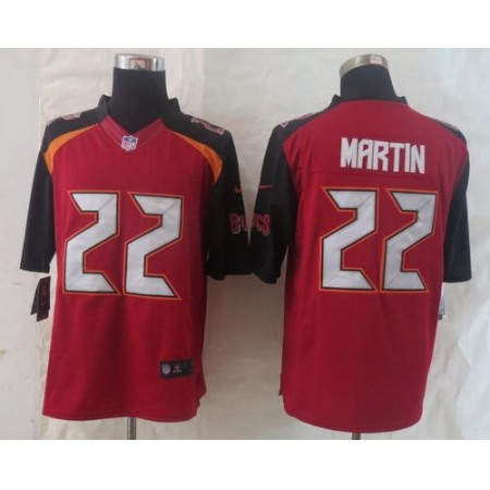 Buccaneers #22 Doug Martin Red Team Color Men's Stitched NFL New Limited Jersey