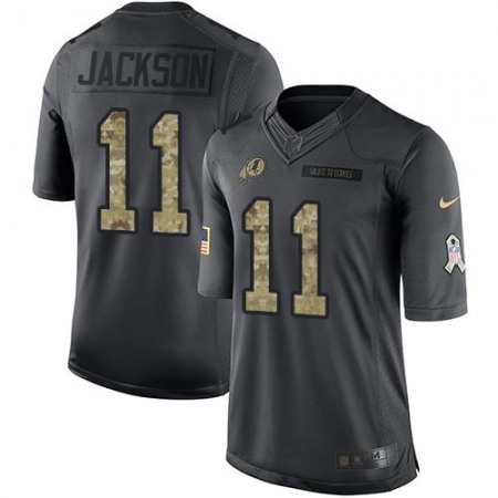 Redskins #11 DeSean Jackson Black Men's Stitched NFL Limited 2016 Salute to Service Jersey