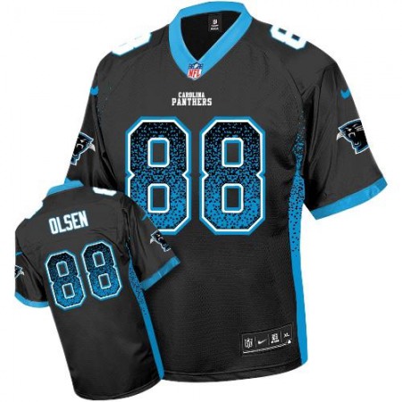 Panthers #88 Greg Olsen Black Team Color Youth Stitched NFL Elite Drift Fashion Jersey