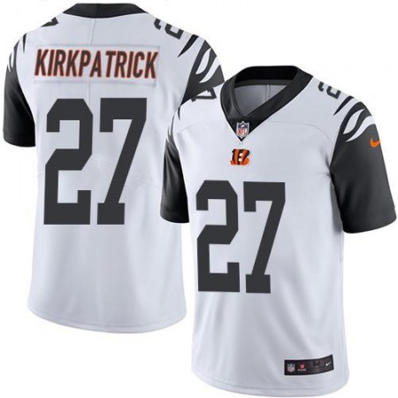 Bengals #27 Dre Kirkpatrick White Youth Stitched NFL Limited Rush Jersey