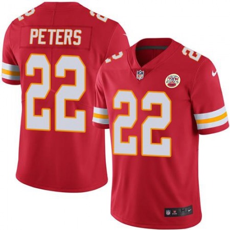 Chiefs #22 Marcus Peters Red Youth Stitched NFL Limited Rush Jersey
