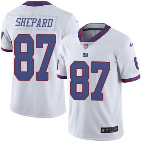 Giants #87 Sterling Shepard White Youth Stitched NFL Limited Rush Jersey