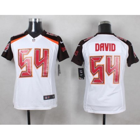 Buccaneers #54 Lavonte David White Youth Stitched NFL New Elite Jersey