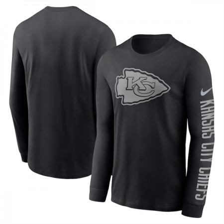 Men's Kansas City Chiefs Black Long Sleeve T-Shirt