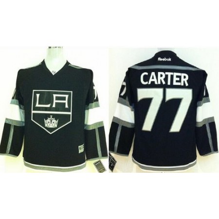 Kings #77 Jeff Carter Black Home Stitched Youth NHL Jersey