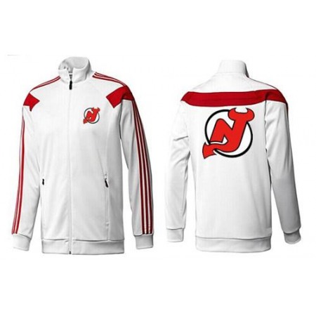 NHL New Jersey Devils Zip Jackets White-2