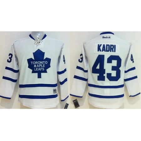 Maple Leafs #43 Nazem Kadri White Stitched Youth NHL Jersey