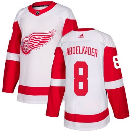 Men's Detroit Red Wings #8 Justin Abdelkader White Stitched NHL Jersey