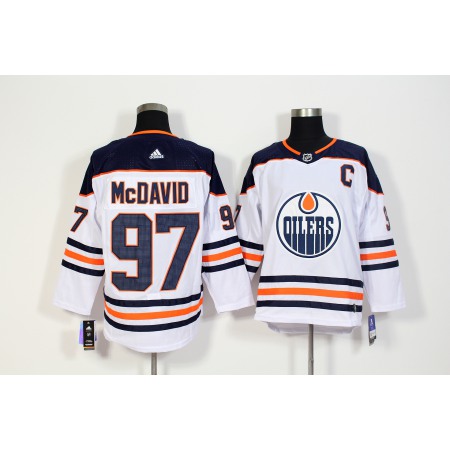 Men's Edmonton Oilers #97 Connor McDavid White Stitched NHL Jersey