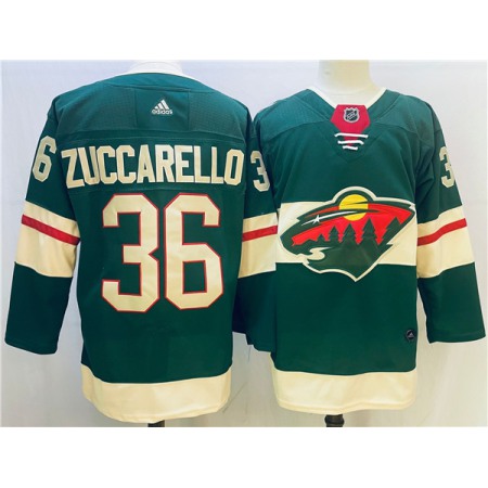 Men's Minnesota Wild #36 Mats Zuccarello Green Stitched Jersey